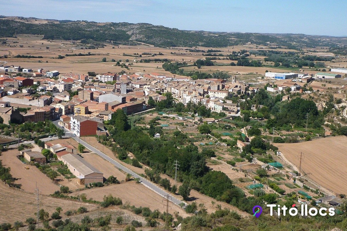 Vista panoràmica de Torà des de la serra de Sant Donat